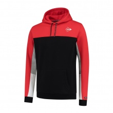 Dunlop Bluza z kapturem Essentials Hooded Sweat 2022 czarna/czerwona męska